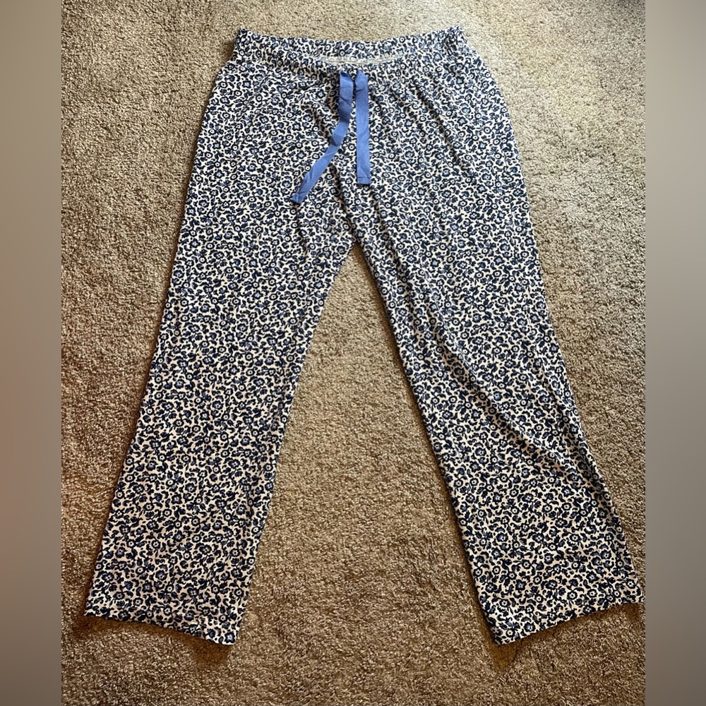 Lands' End - Blue and White Floral Pajama Pants - Size XS